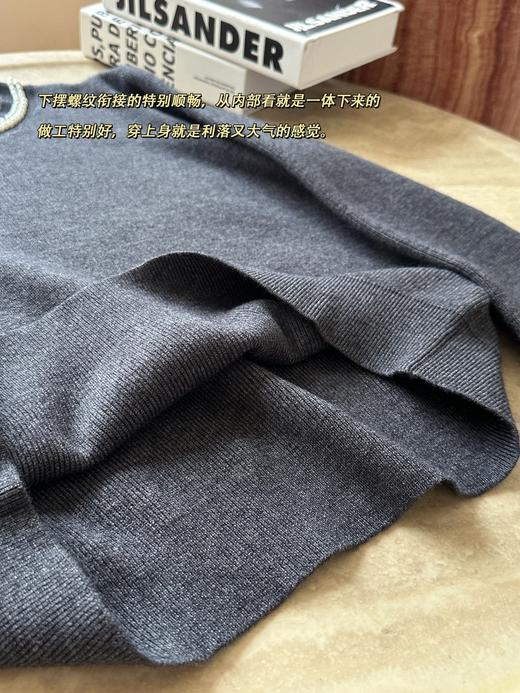 小香风钉珠羊毛混纺圆领毛衣 商品图13