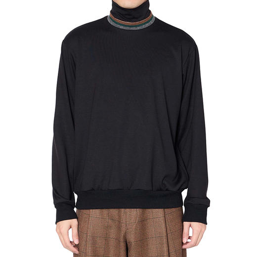 kolor Cut&sew 高领拼接混纺毛衣 商品图0