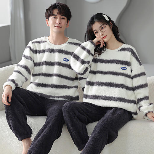 穿上太暖了！【加厚加绒-男女法兰绒家居服套装】居家外穿可以 法兰绒套装  多种款式任选 上身厚实保暖防风 软软糯糯温暖整个冬季 商品图7