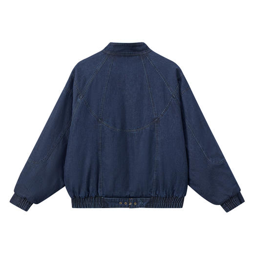 ONIARAI/鬼洗25秋冬泥棒蓝女款双鱼刺绣立领牛仔外套 N340238 商品图4