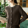 「自」全新升级【铂金会员257/天猫339/差价82】(95521)洛诗琳法式钉钻100羊毛开衫2025秋冬新款宽松显瘦针织上衣 商品缩略图2