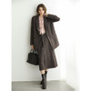 COCOBELLA设计感咖色羊毛通勤半身裙秋冬呢子高腰A字裙HS3161 商品缩略图3