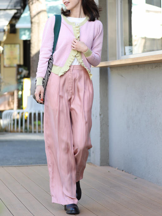 TYNVIE 几何图案撞色边框针织日常手提包 商品图11