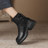 【预售5天】厚底圆头英伦风马丁靴，粗跟松糕底复古时尚短靴MDY&AM2255-5 商品缩略图2