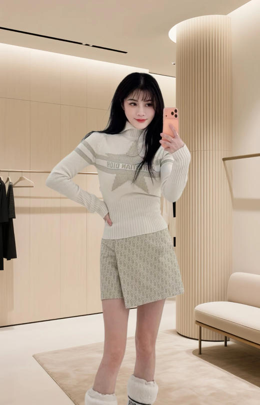 迪奥 25年新款滑雪限定系列 套头小翻领五角星针织衫(KX*MM) 商品图1