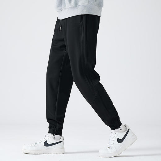 【加绒保暖】罗蒙秋冬款男士休闲裤束脚设计直筒显瘦腰部抽绳宽松百搭时尚长裤卫裤 商品图6