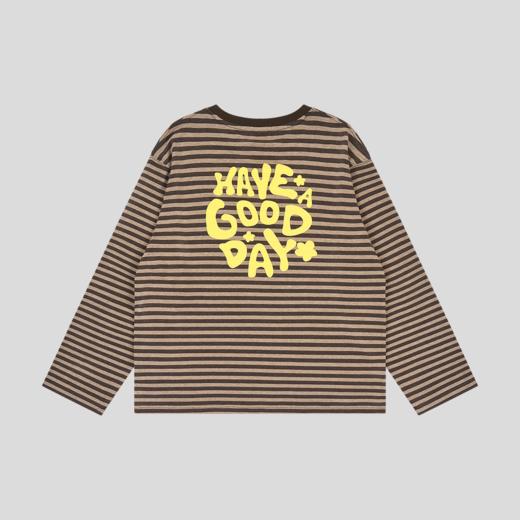 GOODBAI 'HAVE A GOOD DAY'条纹长袖T恤 商品图2