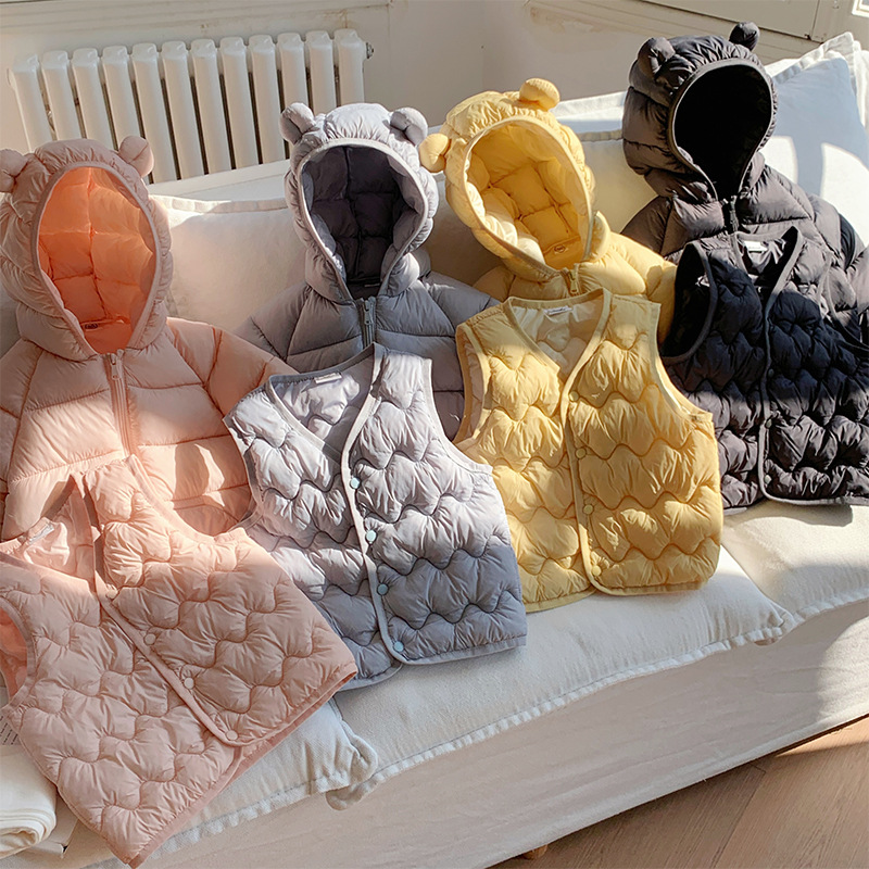59.9元/2件‼️【泡芙奶油羽绒棉服➕儿童羽绒棉马甲套装】