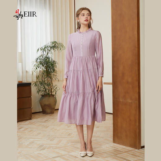 司歌天丝长袖连衣裙春秋A921176X 商品图0