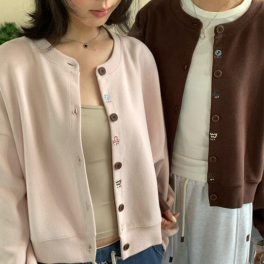 秋季棉质棒球服卫衣开衫外套 设计感刺绣休闲风夹克短款上衣 商品图2