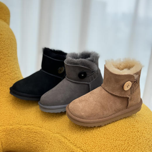 SACHA 羊皮毛一体儿童雪地靴时尚百搭加绒加厚保暖防滑靴子 商品图4