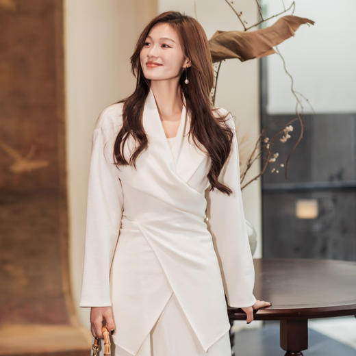 【林栖设计小店】【手工绣花】假两件连衣裙钉珠国风2026早春新款长裙子女1961036 商品图2