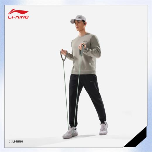 李宁男子束脚加绒保暖运动长裤AYKV627 商品图1