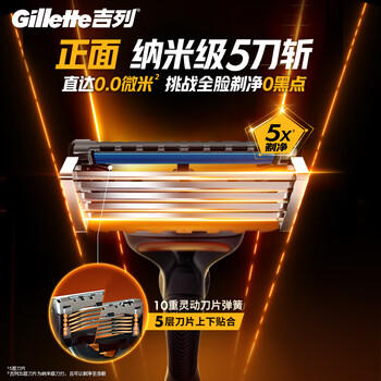 吉列刀片 适配锋隐5经典 剃须刀片 吉列刀头 进口原装 5层刀片 6刀头 非吉利 /个人护理 /男士剃须 /手动剃须 商品图3