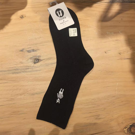 韩系简约刺绣动物暖绒袜-纪念日百货门店同款165296348 商品图2