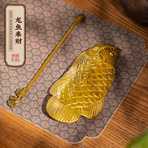 朱炳仁铜  龙鱼来财 商品图0