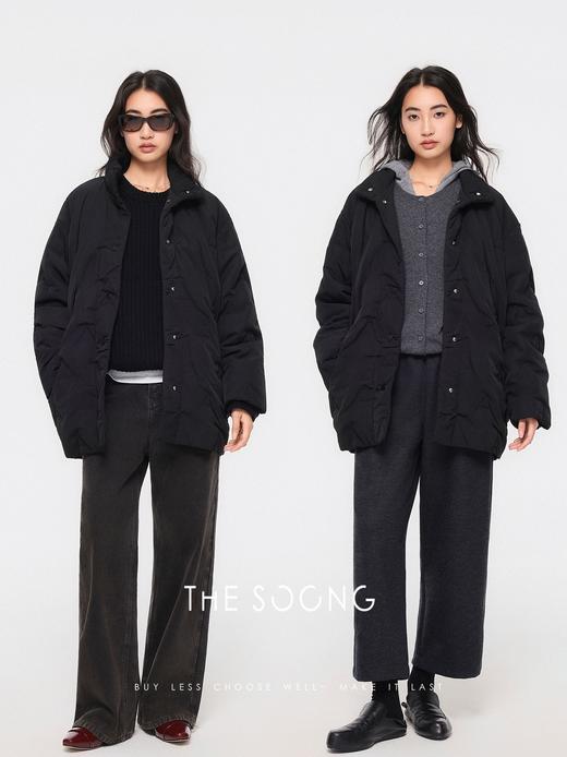 THESOONG"立体廓形"轻暖三合一珩绣防泼水廓形棉服外套HLWT7550 商品图3