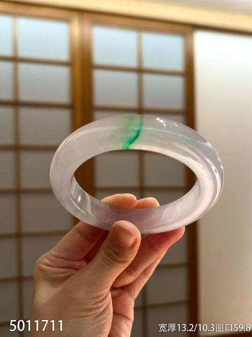近高冰种飘翠手镯【5011711】圈口59.8~具体价格微信咨询 商品图1