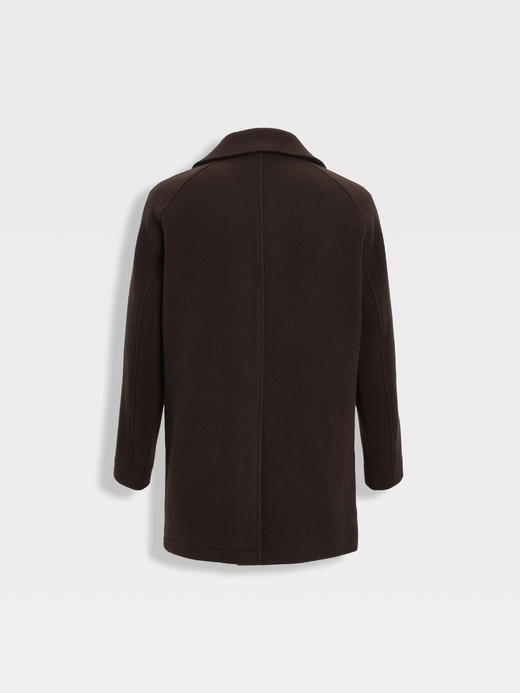 callisto咖色绵羊毛古巴领大衣 商品图1