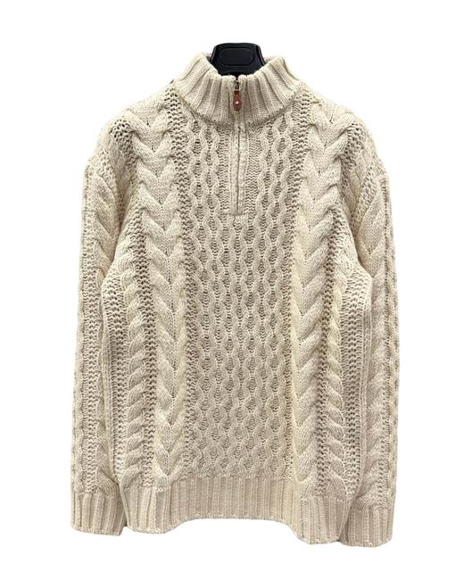 中性款绞花半拉链针织毛衣zh015 商品图0