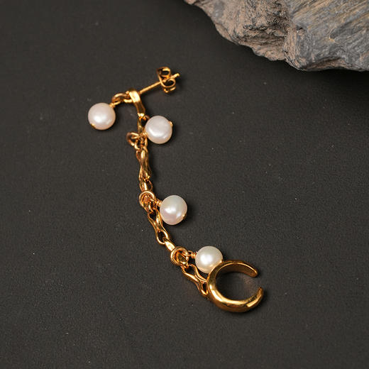 北京仓｜Goossens Paris-RIVIERA-淡水珍珠 耳廓夹［法国设计师］ 商品图0