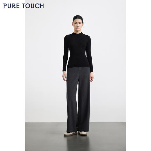 商场同款PURE TOUCH女装 25秋冬羊毛混纺毛针织衫半高领修身毛衣 商品图3