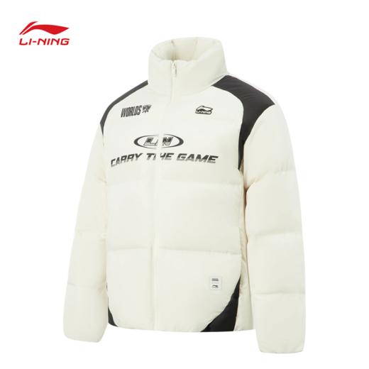 李宁 x LPL联名系列男子保暖立体裁剪宽松鸭绒短羽绒服AYMV257 商品图2