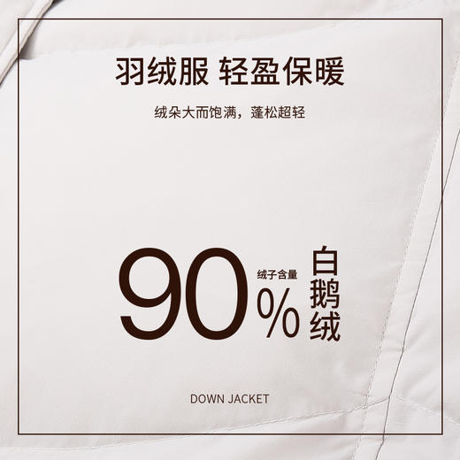 【商场同款】CNO5030 “ 满分长羽绒 ” 甄选90白鹅绒 温暖轻盈 星空银色雅致柔和 商品图7