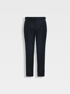 callisto藏青色绵羊毛西裤