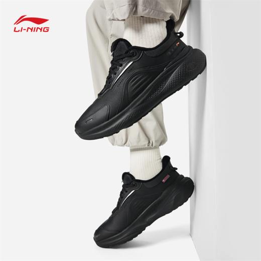 李宁SOFT PLUS 2 FLEECE男子反光加绒保暖柔软舒适潮流休闲鞋AGLV147 商品图4