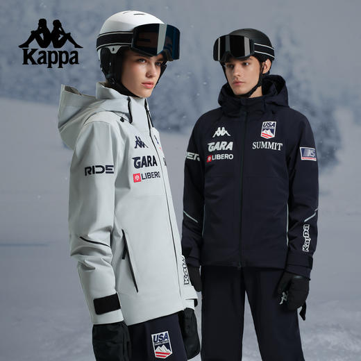 Kappa 2025年冬季滑雪服 防水连帽外套男女款K0FY2HH40 商品图0