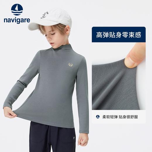 【纳维凯尔】【120-165】意大利小帆船男童半高领羊绒保暖打底衫 商品图4