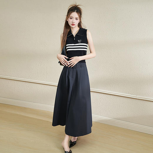 小清新减龄针织马甲2023秋季新款宽松短款针织无袖上衣女V0042645 商品图1