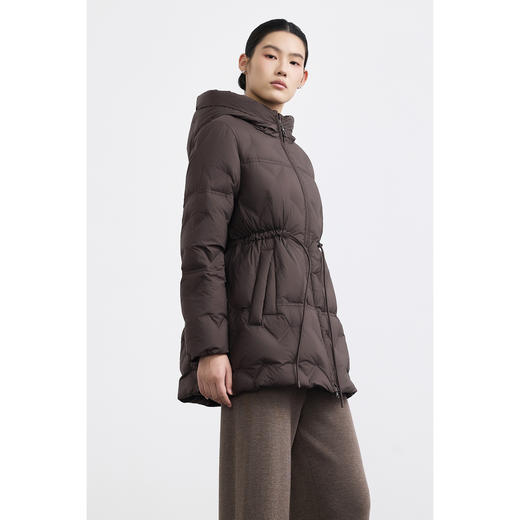 商场同款PURE TOUCH女装25秋冬新款白鹅绒羽绒服中长款连帽鹅绒服 商品图8