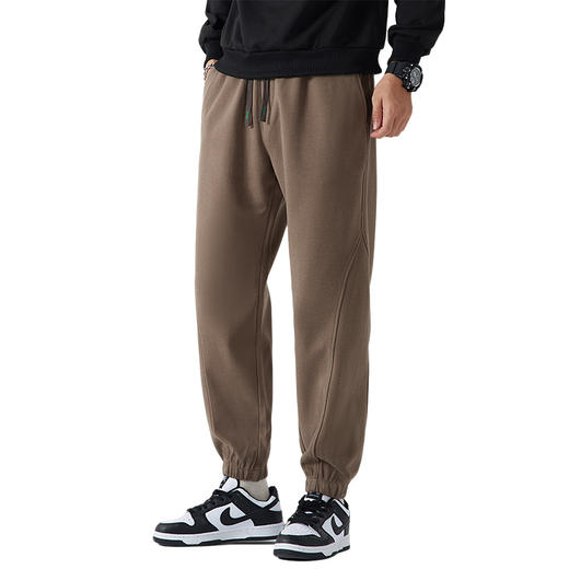 【厚实保暖】罗蒙秋冬款男士休闲裤束脚裤腰部抽绳设计时尚百搭通勤宽松版型长裤子男 商品图8