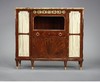 独角鹿西洋古董 1890年代法国家具名坊SORMANI签名出品路易十六风格铜鎏金雕饰嵌大理石台面硬木玻璃柜 商品缩略图0