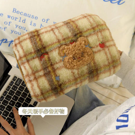 亲肤保暖格纹小熊饼干充电热水袋-纪念日百货门店同款166094756 商品图2