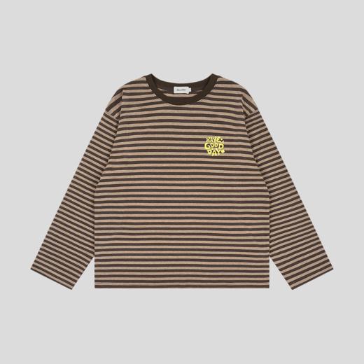 GOODBAI 'HAVE A GOOD DAY'条纹长袖T恤 商品图1