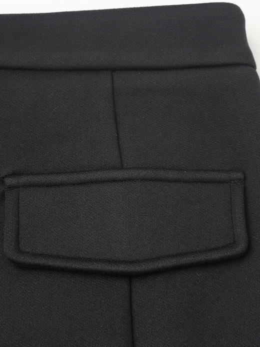 黑色微喇休闲裤 高腰显瘦垂感九分裤 冬季复古风百搭女式喇叭裤 商品图4