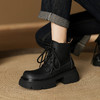 【预售5天】松糕厚底马丁靴女秋冬新款小个子增高短靴真皮系带靴子KYD&9814 商品缩略图4