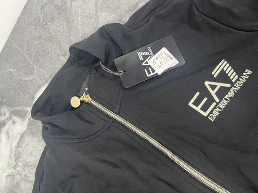 瑕疵EMPORIO ARMANI/EA7 2025年春 女士纯色徽标全拉链立领开衫卫衣 商品图3