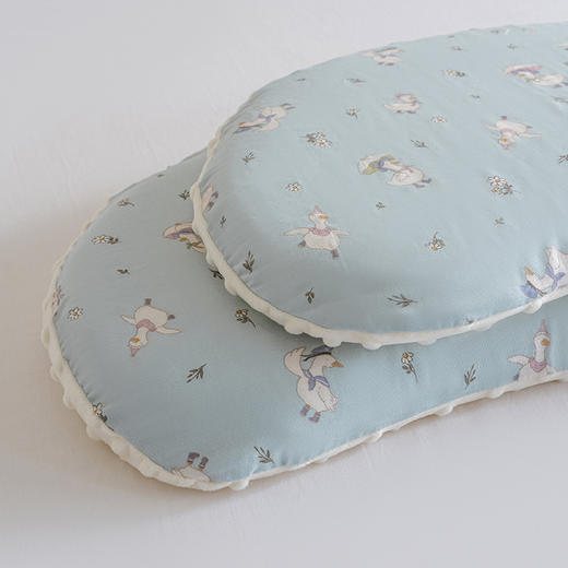 自然醒绒豆豆A类母婴级全棉月牙硅胶儿童枕学生枕芯XK 商品图3