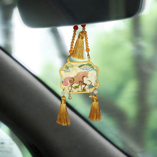 大英博物馆 新年系列 马上轻松 提花香囊挂件 商品图1