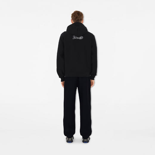 【一】BURBERRY 巴宝莉 男士字母徽标棉质休闲运动裤 黑色 8097536 C1413 商品图4