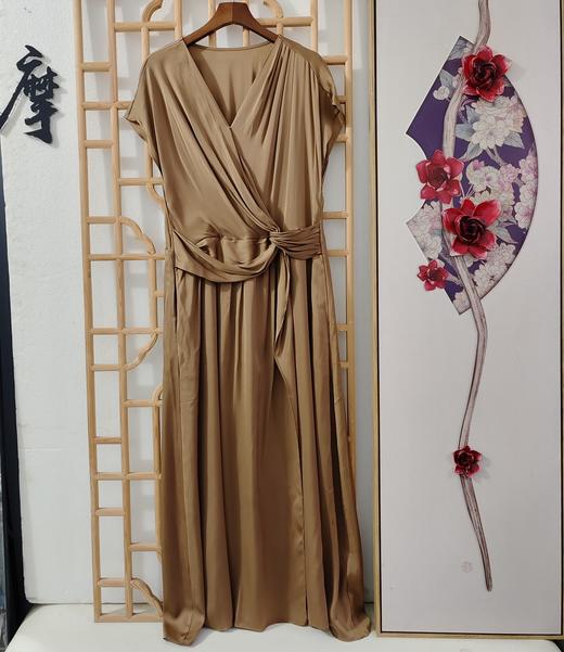 丁摩 真丝连衣裙收腰显瘦重磅桑桑蚕丝连衣裙Q121137 商品图7