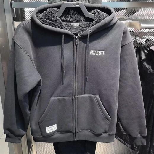 安踏2025冬季款踏男针织运动上衣加绒保暖潮流夹克外套152548721 商品图0