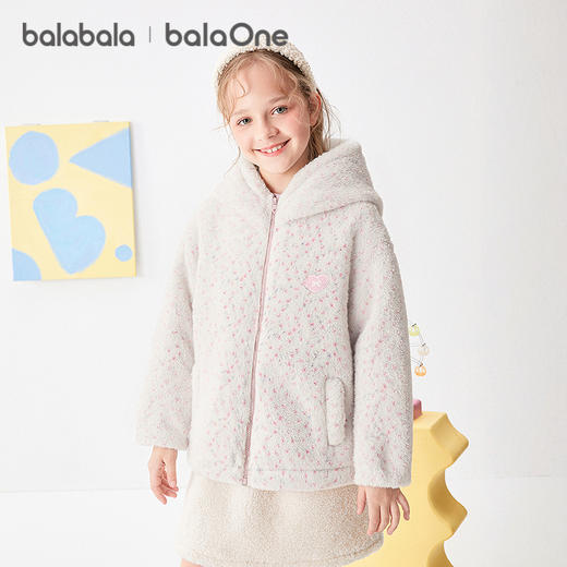 巴拉巴拉balaOne女童棉服儿童中大童外套新款童装2025秋冬保暖甜 商品图2