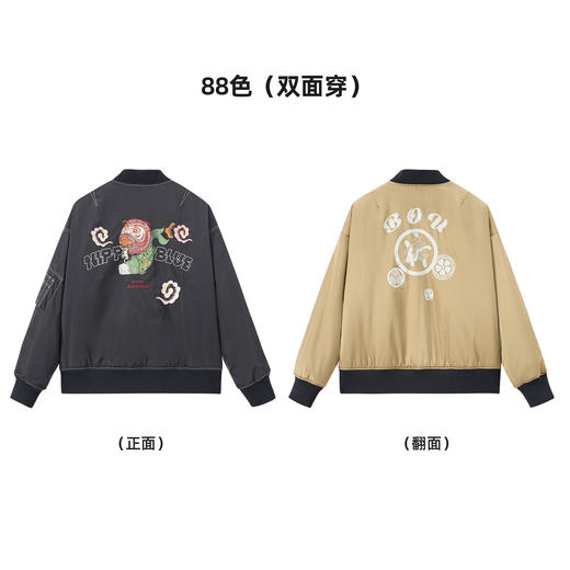 ONIARAI/鬼洗25秋冬棒达摩鲤鱼旗双面穿廓形空军棉服男式 N340226 商品图4