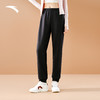 安踏针织运动长裤女2025新款加绒束脚卫裤黑色跑步裤子162547317N 商品缩略图2