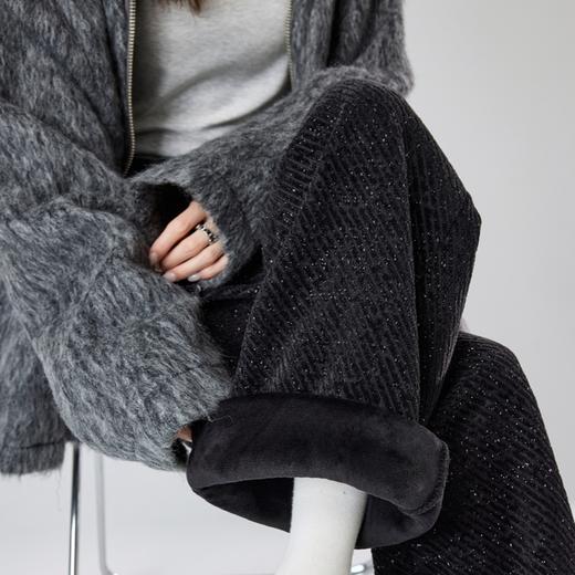 秋冬重磅『小香提花银河裤』加绒加厚 随身小暖炉 小香提花肌理 垂顺有型 商品图5